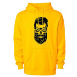 Cotton Hooded Neck Beard Man Printed Hoodie